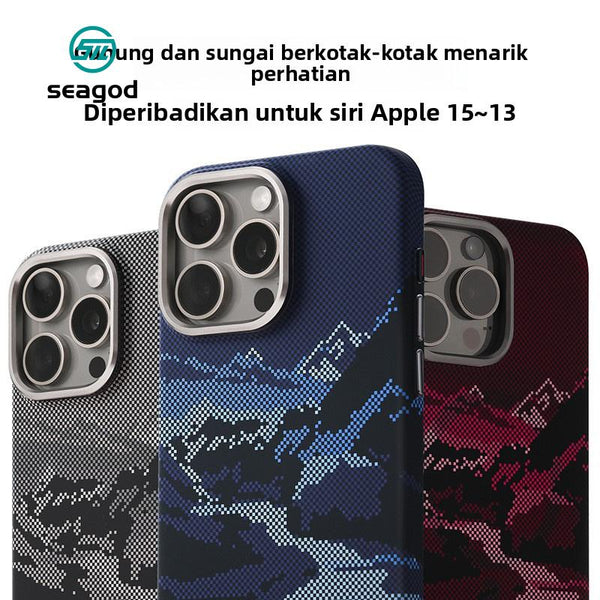 SEAGOD 3C iPhone Case with Kevlar Pattern Magnetic Absorption