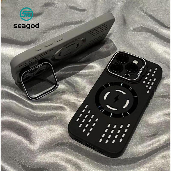 SEAGOD 3C iPhone Case Compatible iPhone 16 Cool Hollow Magnetic TPU Summer