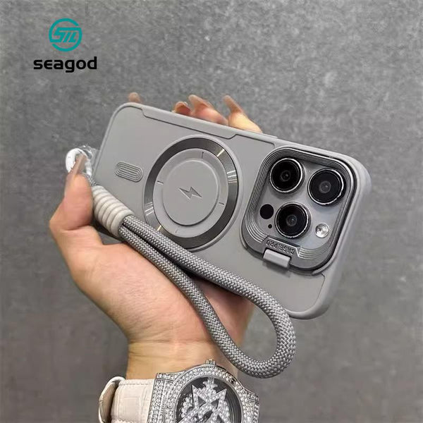 iPhone Case SEAGOD 3C for Apple 16ProMax 15 14 13 with Lanyard Magnetic Adsorption