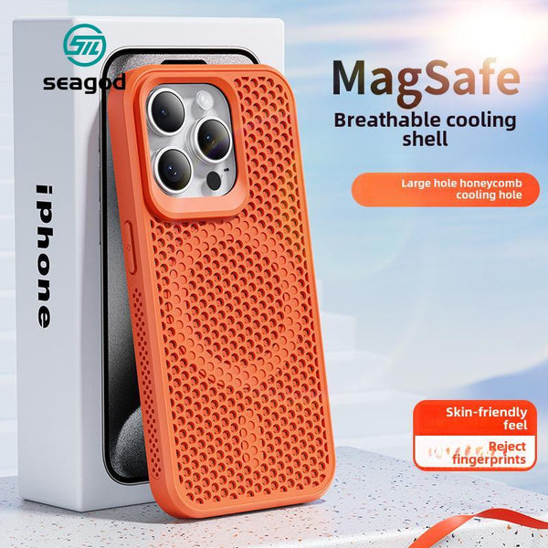 SEAGOD 3C iPhone Case Magnetic Hollow Absorption Compatible iPhone 15ProMax 14Plus