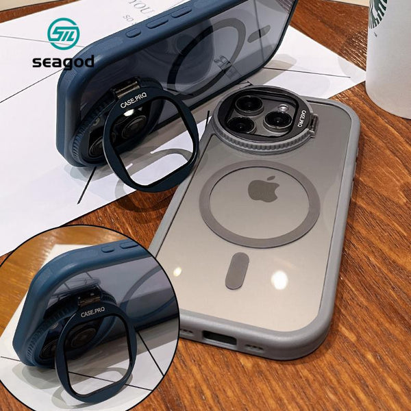iPhone Case SEAGOD 3C Black Silicone Holder for iPhone 16 15 14 Plus 13 12 11 Pro Max